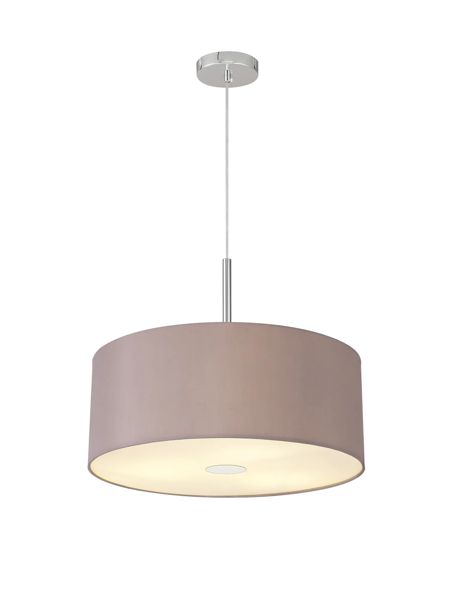 Baymont 50cm 3 Light Pendant Polished Chrome, Taupe/Halo Gold, Frosted Diffuser DK0345  Deco Baymont CH TA